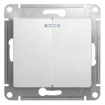 

Выключатель Schneider Electric GSL000153 2-клавишный с подсветкой, сх.5а, GSL000153