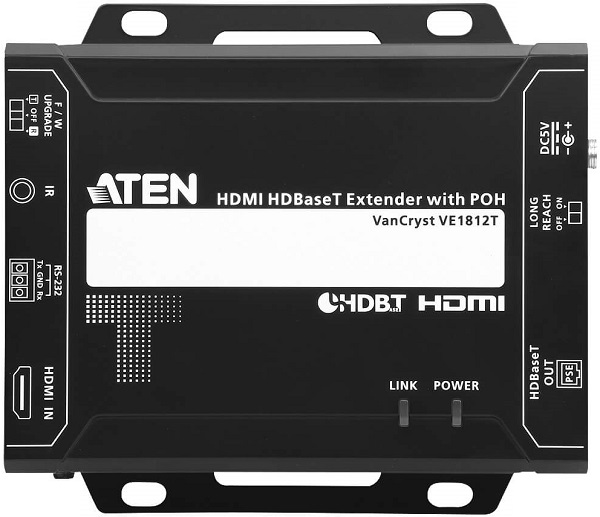 

Передатчик Aten VE1812T-AT-G HDMI HDBaseT с POH, 4K 100м / 1080p 150м, VE1812T-AT-G