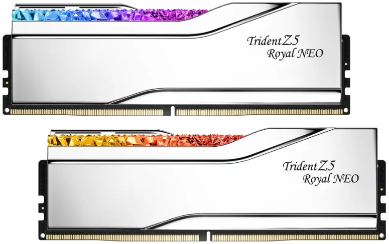 

Модуль памяти DDR5 32GB (2*16GB) G.Skill TRIDENT Z5 ROYAL NEO RGB F5-6000J2836G16GX2-TR5NS 6000MHz CL28 1.40V, TRIDENT Z5 ROYAL NEO RGB