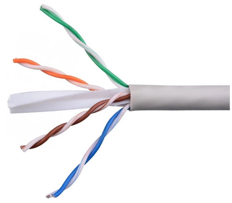 

Кабель витая пара U/UTP 6 кат. 4 пары Cablexpert UPC-6055-4-CU/100 indoor 4x2x0.55, медный, однож., 100м, box, серый, UPC-6055-4-CU/100