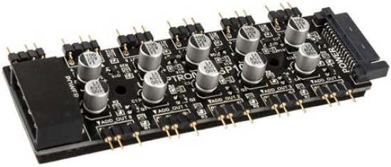 

Панель управления вентиляторами Lamptron LAMP-SP101 и подсветкой SP101 Motherboard RGB Lights Syn Amplification for 3PIN-5VDC(10-ways out), LAMP-SP101