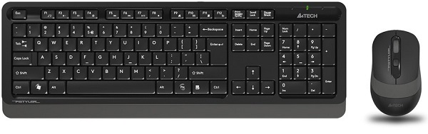 Клавиатура и мышь Wireless A4Tech FG1010 GREY черно-серые, USB