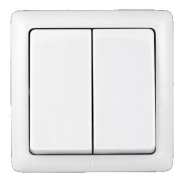 фото Выключатель двухклавишный Systeme Electric VA56-232-B