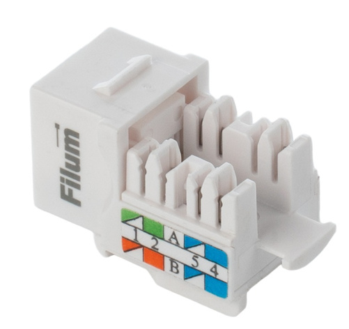 фото Модуль Keystone RJ45 UTP Filum FL-KJ-U6-WT-90 в Перми