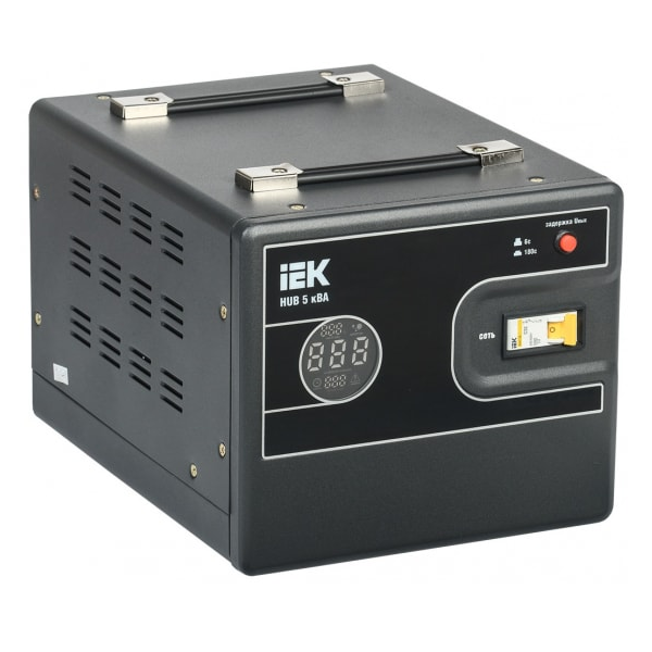 

Стабилизатор напряжения IEK IVS21-1-005-13 1ф 5кВА HUB переносной, IVS21-1-005-13