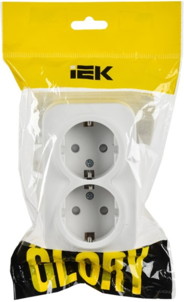 фото Розетка двухместная с заземлением  IEK ERH24-K01M-16 в Санкт-Петербургe