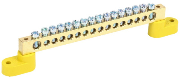 Изображение товара Шина PE земля IEK ШНИ-8х12-16-У2-Ж для электросоединений