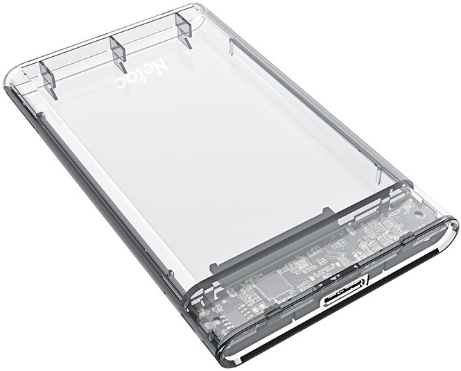 

Внешний корпус Netac NT07WH11-30B0 WH11 для HDD/SSD 2.5" SATA -> USB3.0 прозрачный, A to B cable, NT07WH11-30B0