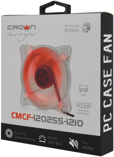 фото Вентилятор для корпуса Crown CMCF-12025S-1210 в Уфе