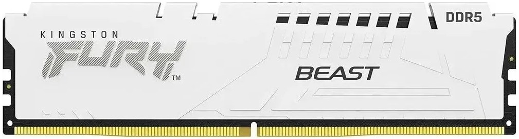 

Модуль памяти DDR5 16GB Kingston FURY KF556C40BW-16 Beast White XMP 5600MT/s, CL40 1.8V 288-pin, KF556C40BW-16
