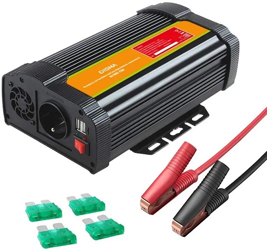 

Инвертор автомобильный Digma AI1000-12W 1000Вт, AI1000-12W