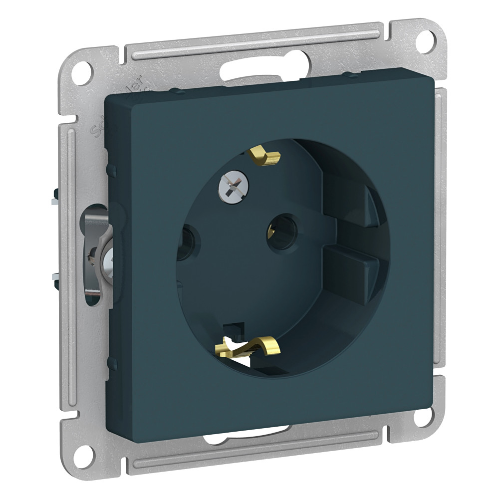 

Розетка с заземлением Systeme Electric ATN000843 AtlasDesign 16А, механизм, Изумруд, ATN000843
