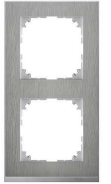 

Рамка Schneider Electric MTN4020-3646 Merten M-Pure Decor 2-постовая (нерж. сталь/цвет алюминия), MTN4020-3646