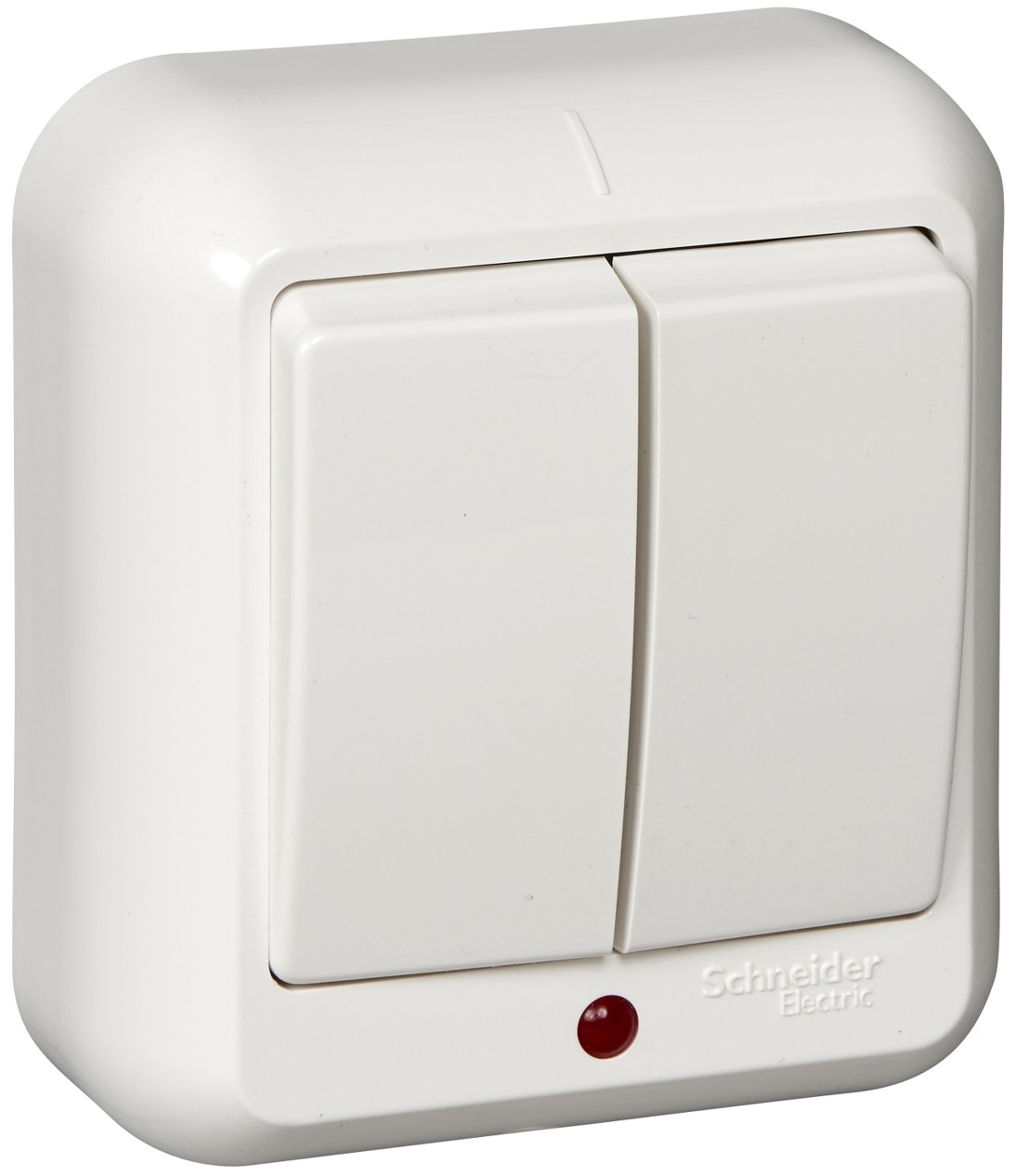 

Выключатель Schneider Electric A56-007-B Wessen Прима 2-клавишный с подсветкой 6А наруж белый, A56-007-B