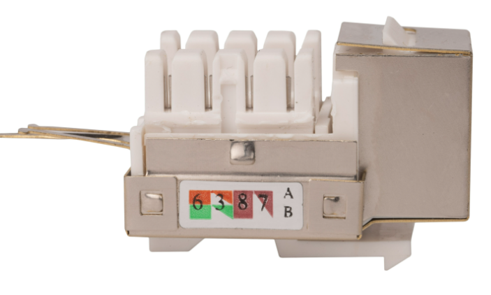 

Модуль WRLine WR-KJ-RJ45-C5E-SH-90 Keystone Jack RJ-45, 90 градусов, категория 5e, экранированная, заделка тип 110, WR-KJ-RJ45-C5E-SH-90