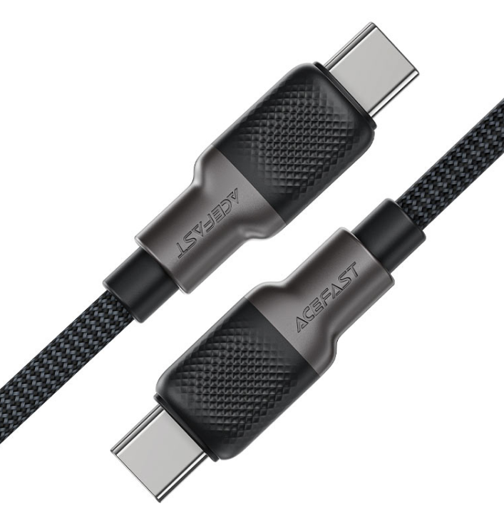 

Кабель ACEFAST C10-03 USB-C to USB-C silicone braid charging data cable. Длина: 1,2м. Цвет: черный, C10-03
