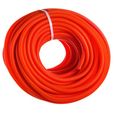 Изображение товара Гофрированная лёгкая труба Ecoplast 20132-OR для прокладки кабелей 32 мм, 25 м