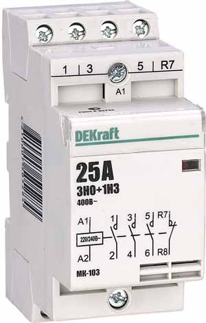 Изображение товара Контактор DEKraft 18068DEK 25A для управления электричеством