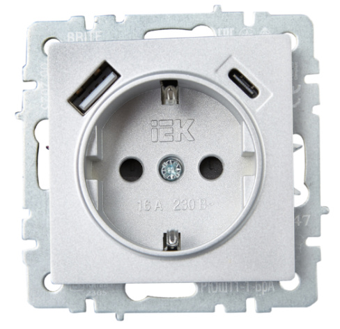 фото Розетка с заземлением  IEK BR-R14-16-U22-018-K47 в Перми
