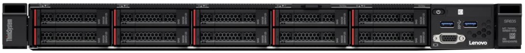 

Сервер Lenovo SR635 1U 10SFF AnyBay EPYC 7302P (3.0GHz 16C 55W)/1х32GB/940-16i 4GB/5х300GB 10K SAS/1x16 PCIe/4x1Gb OCP/2x750W/Rails/CMA/Bezel/WS2019 S, SR635