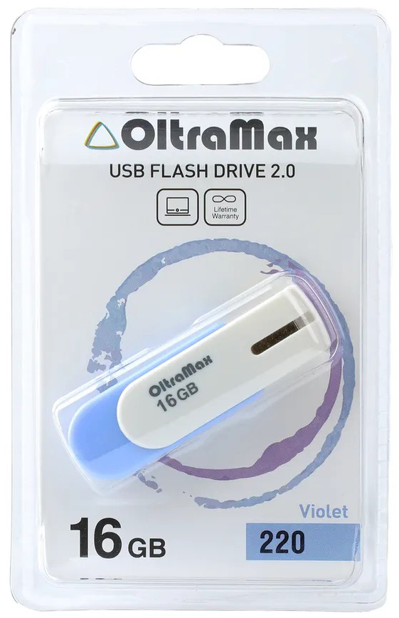 

Накопитель USB 2.0 16GB OltraMax OM-16GB-220-Violet 220, фиолетовый, OM-16GB-220-Violet
