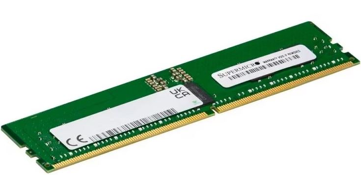 

Модуль памяти DDR5 64GB Supermicro MEM-DR564MC-ER48 PC5-38400 4800MHz ECC Reg CL40 1.1v (MTC40F202046S1RC48BA1), MEM-DR564MC-ER48