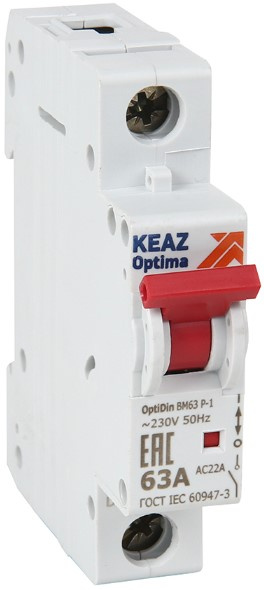 Изображение товара Выключатель нагрузки КЭАЗ 103891 1 полюс IP20 40 А 230 В серия OptiDin