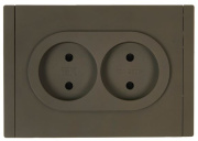 фото Розетка двухместная без заземления  IEK FP-R23-10-1-K03