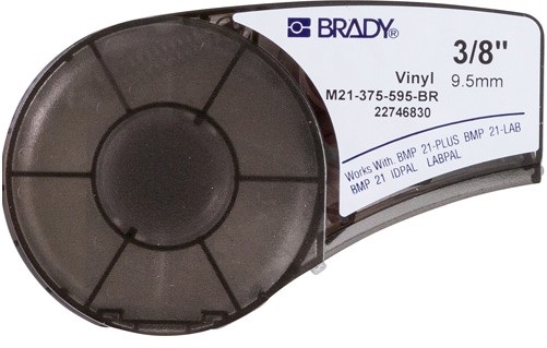 

Лента красящая Brady M21-375-595-BR brd139735 9.53 мм/6.4 м винил, белый на коричневом, M21-375-595-BR