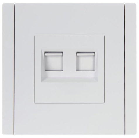 фото Розетка компьютерная+телефонная IEK FP-KT20-O-1-K01 в Казани