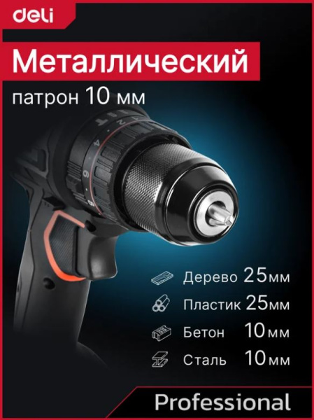 фото Дрель - шуруповерт Deli DE-CZ20-1D2 в Санкт-Петербургe