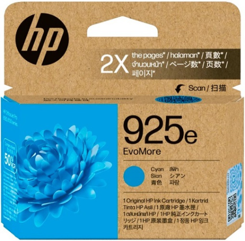 Изображение товара Картридж HP 4K0W0PE G25e EvoMore Cyan для HP OfficeJet Pro