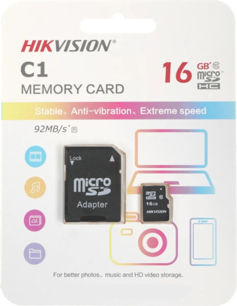фото Карта памяти MicroSDHC 16GB HIKSEMI HS-TF-C1/16G/ADAPTER в Самаре