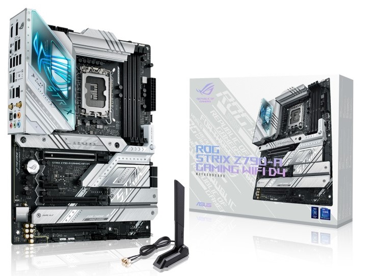 

Материнская плата ATX ASUS ROG STRIX Z790-A GAMING WIFI D4 (LGA1700, Z790, 4*DDR4 (5333), 4*SATA 6G RAID, 4*M.2, 4*PCIE, 2.5Glan, WiFi, BT, HDMI, DP,, ROG STRIX Z790-A GAMING WIFI D4
