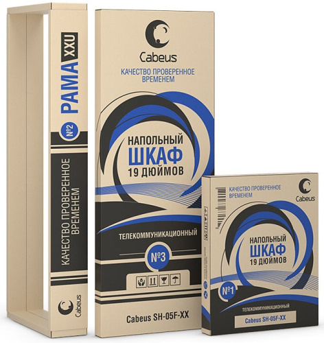 фото Шкаф напольный 19", 27U Cabeus SH-05C-27U60/60-BK в Санкт-Петербургe