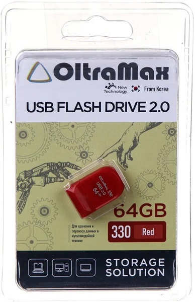 фото Накопитель USB 2.0 64GB OltraMax OM-64GB-330-Red в Перми