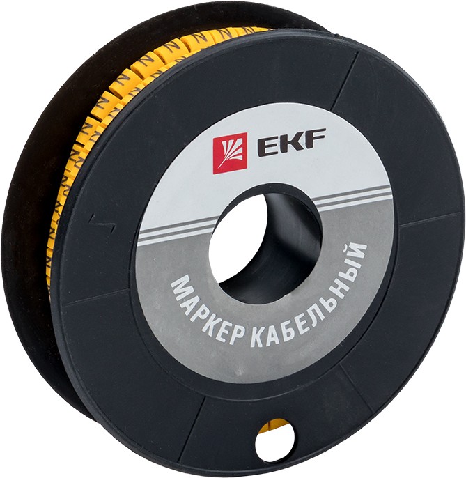 

Маркер на кабель EKF plc-KM-2.5-N 2,5 мм2 "N" (1000 шт.) (ЕС-1), plc-KM-2.5-N