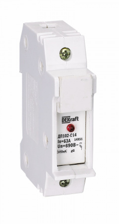 

Держатель DEKraft 21383DEK ДП-102 предохр. типа C10 с LED индикацией 1P, 21383DEK