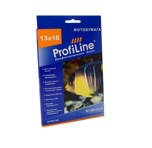 

Фотобумага ProfiLine PL_GP_260_13x18_25 глянцевая, 260 г/м2, 13х18, 25 л, 2880 dpi, PL_GP_260_13x18_25
