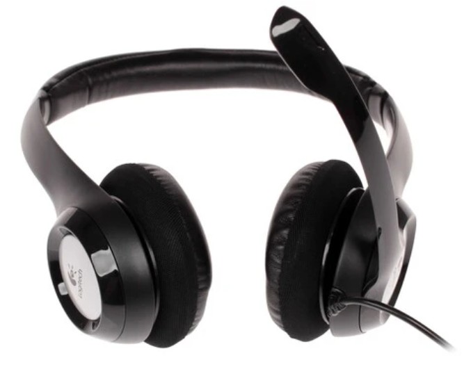 

Гарнитура Logitech H390 981-000803 с микрофоном, 1.9м, накладные, USB, оголовье, черный, H390