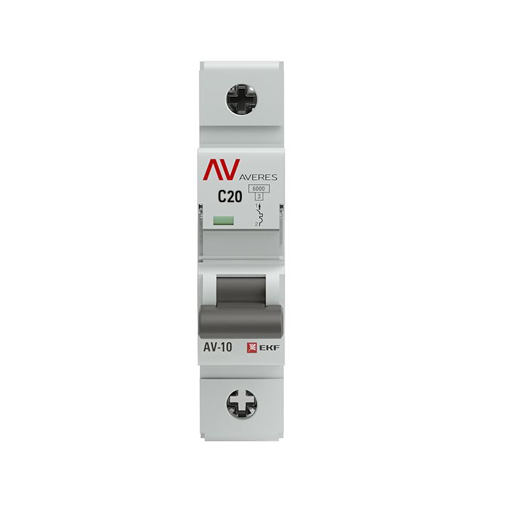 

Автоматический выключатель EKF mcb10-1-20C-av AV-10 1P 20A (C) 10kA AVERES, mcb10-1-20C-av
