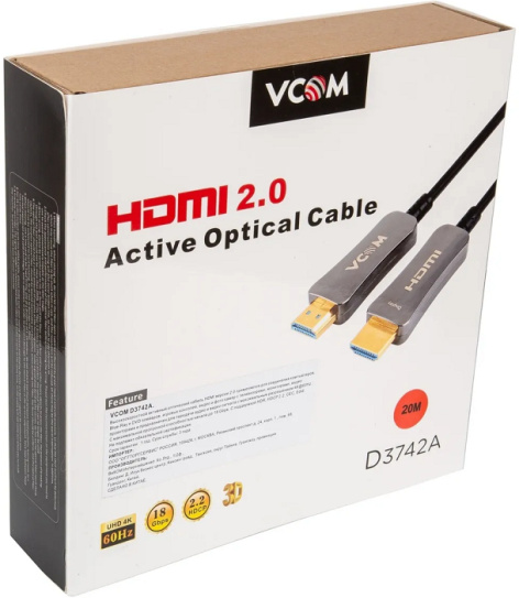 фото Кабель интерфейсный HDMI-HDMI VCOM D3742A-20M в Уфе