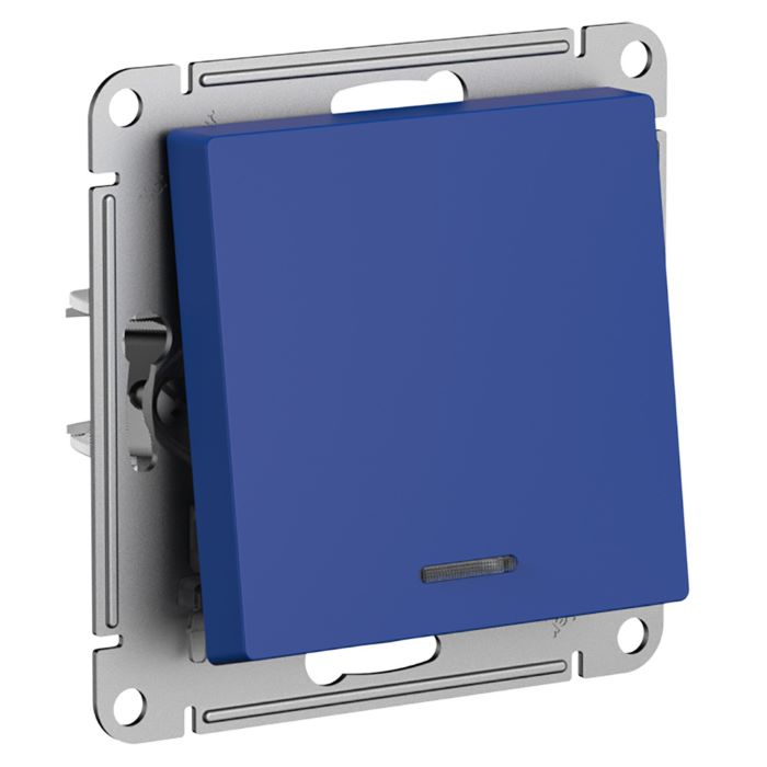 

Переключатель одноклавишный Systeme Electric ATN001163 AtlasDesign с подсветкой, сх.6а, 10АХ, механизам, Аквамарин, ATN001163