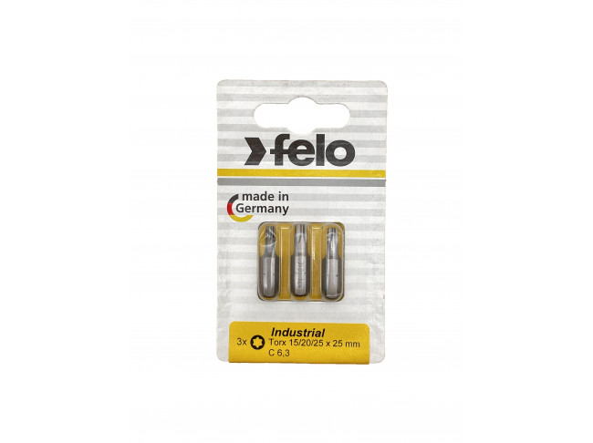 

Бита Felo 02693316 TX15/TX20/TX25 25мм, серия Industrial, 3 шт в блистере, 02693316