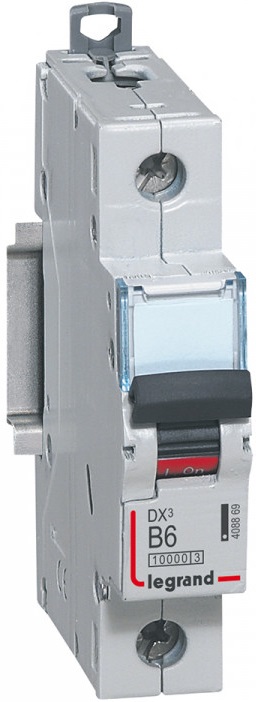 

Автоматический выключатель Legrand 408869 DX³ 10000 - 16 кА - тип характеристики B, 1П, 230/400 В~, 6 А, 1 модуль, 408869