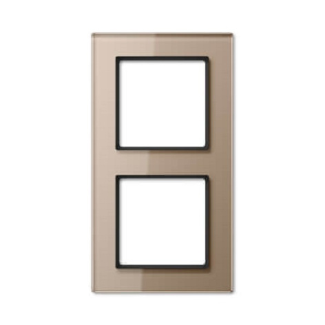 Изображение товара Рамка Jung AC582GLCH для электроустановочных изделий двухпозиционная