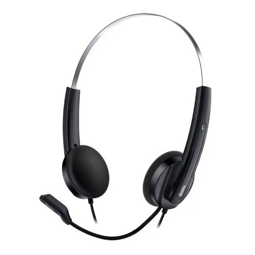 

Гарнитура Genius HS-220U 31710020400 регулируемое оголовье, мягкие удобные амбушюры, выносной микрофон с шумоподавлением, пульт управления на кабеле,, HS-220U