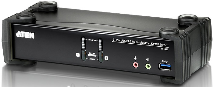 

Переключатель KVM Aten CS1922-AT-G KVM+Audio+USB 3.0, 1 user USB+DP => 2 cpu USB+DP, со шнурами DP 2x1.5м.+USB 2х1.8м., 3840x2160 60Hz UHD/4096x2160 6, CS1922-AT-G