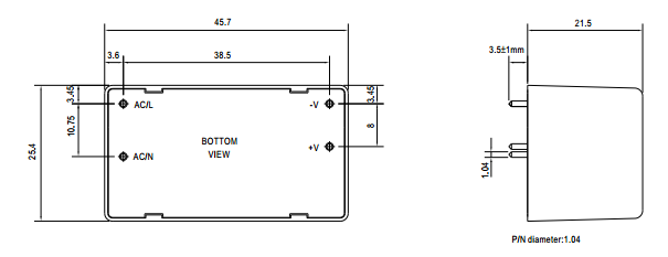 

Преобразователь AC-DC сетевой Mean Well IRM-10-5 10 Вт, вход 85...264В AC 47...440 Гц, 120...370B DC, выход 5В/2А, изоляция 3000В AC, в корпусе на пла, IRM-10-5