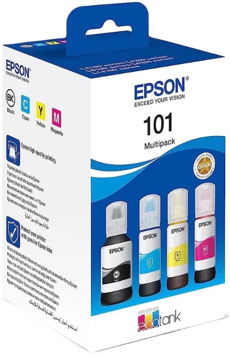 

Набор Epson C13T03V64A чернил 101 EcoTank 4-colour Multipack, C13T03V64A